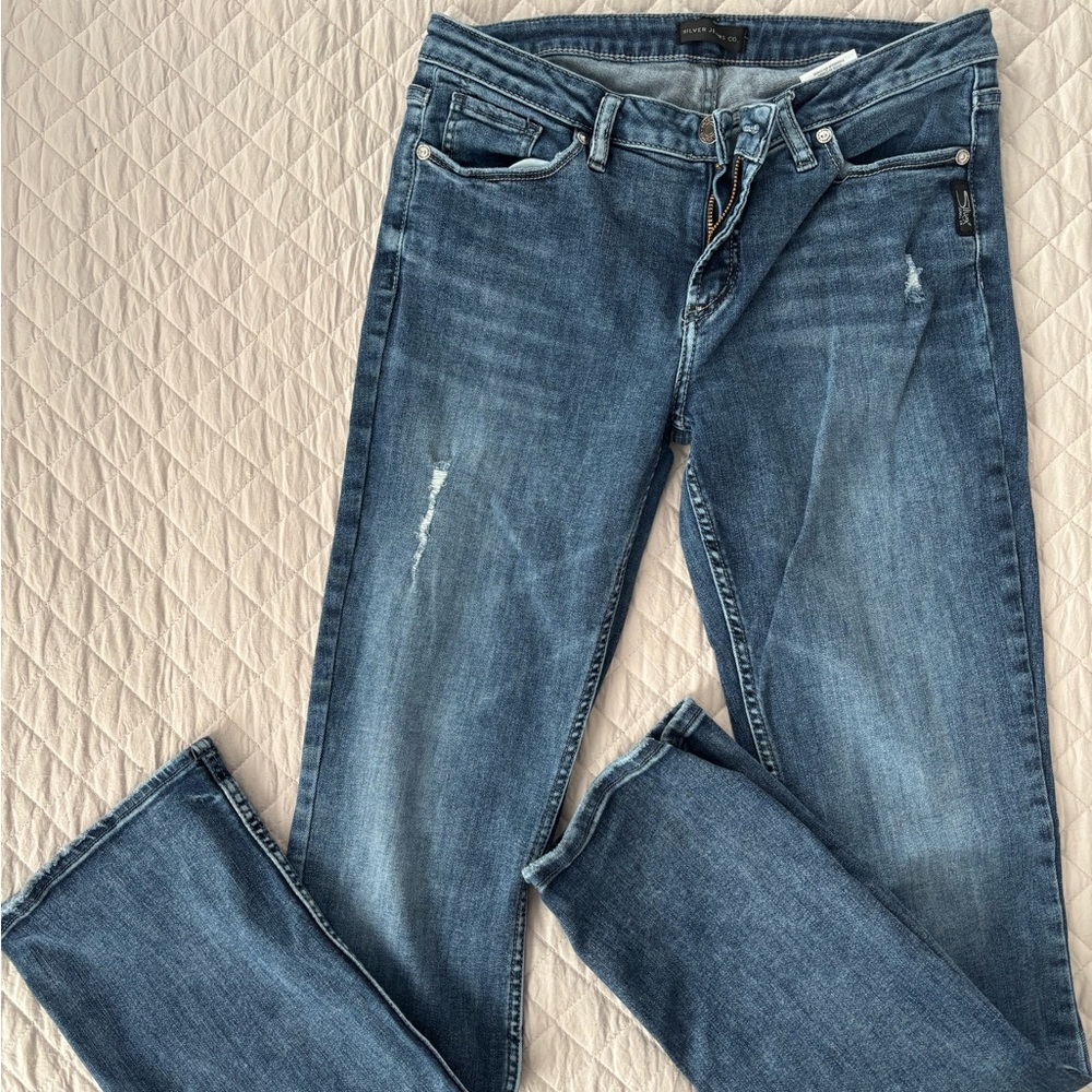 Silver Jeans Women's Straight Leg in Classic Blue